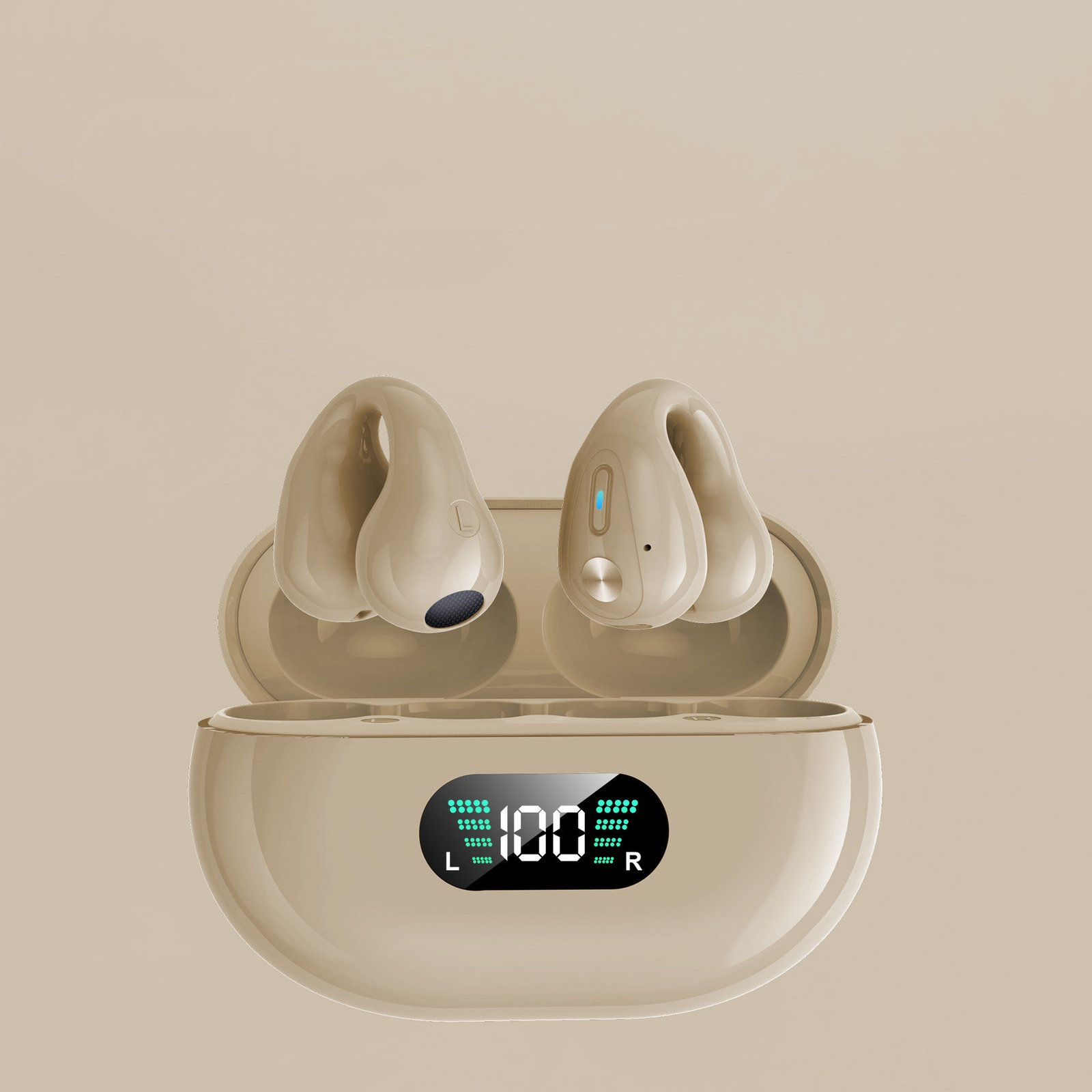 Fones de Ouvido TWS de Condução Óssea com Clipe de Orelha, Bluetooth 5.3, Controle por Toque, Sem Fio, - Imagem 3
