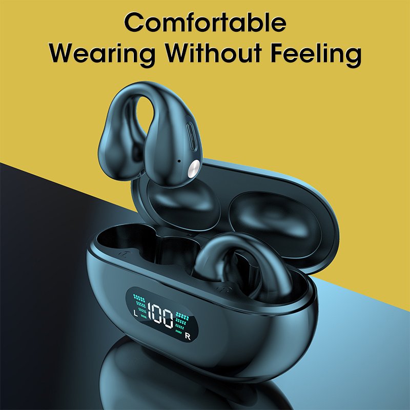 Fones de Ouvido TWS de Condução Óssea com Clipe de Orelha, Bluetooth 5.3, Controle por Toque, Sem Fio, - Imagem 2