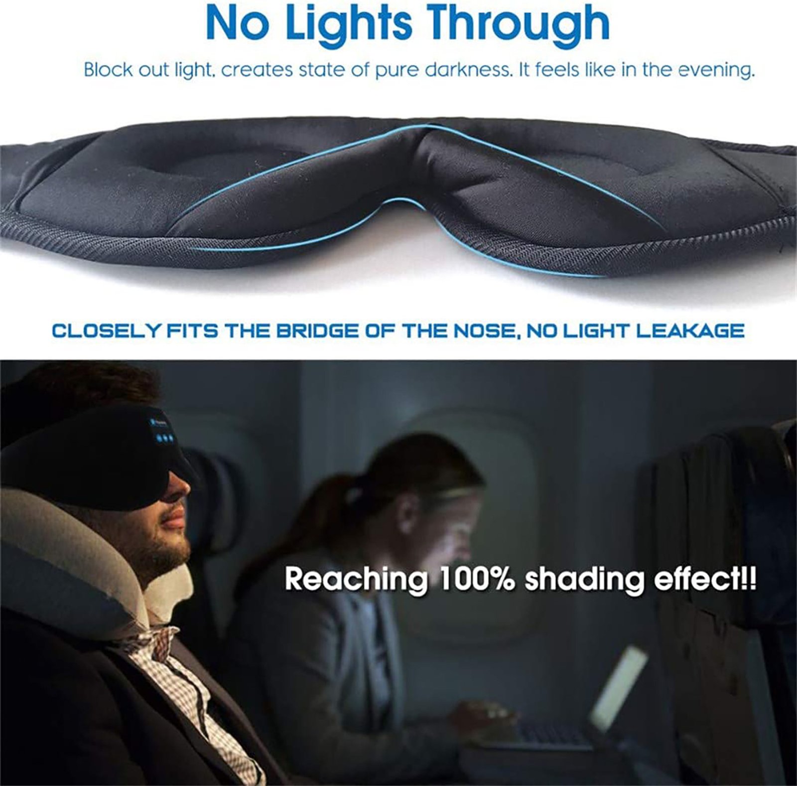 Máscara de Dormir com Bluetooth e Som Estéreo - Imagem 5