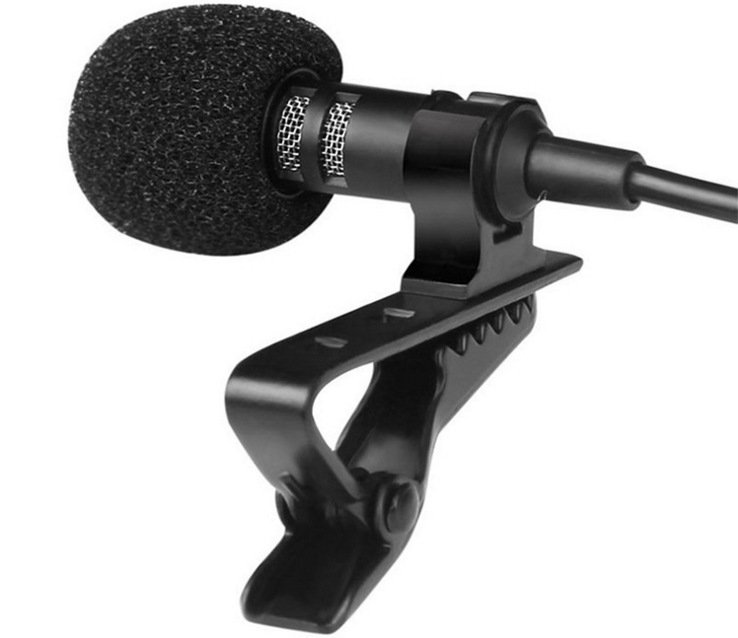 Microfone de lapela para computador